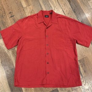Haggard Mens Red Short Sleeve Shirt Size Large